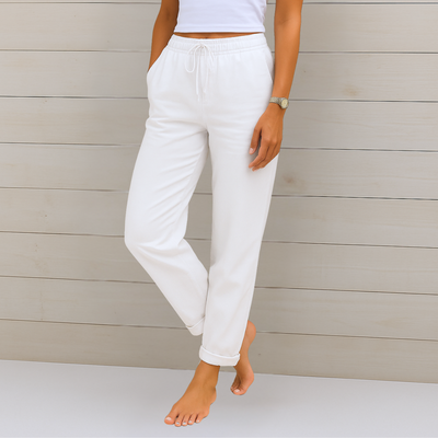 NORA™ | Pantalon Lin Stretch