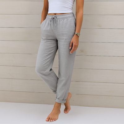 NORA™ | Pantalon Lin Stretch