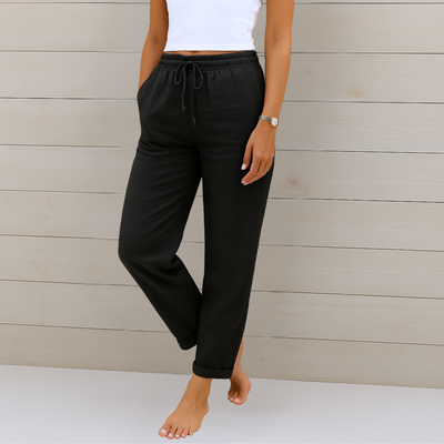 NORA™ | Pantalon Lin Stretch